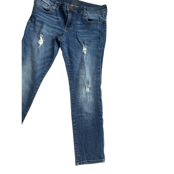 KUT FROM THE KLOTH  Blue Medium Wash Distressed Jeans Size 4P - Picture 7 of 8